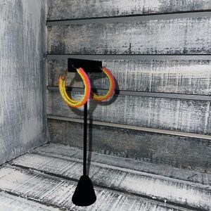 Multi color hoop earrings